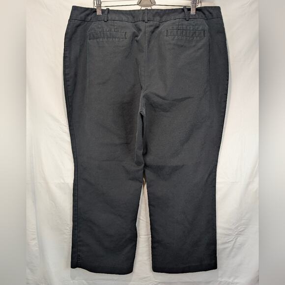 Worthington Curvy Fit Wide Leg Pants Cotton Stretch Relaxed Trousers Black 22W - Picture 4 of 8